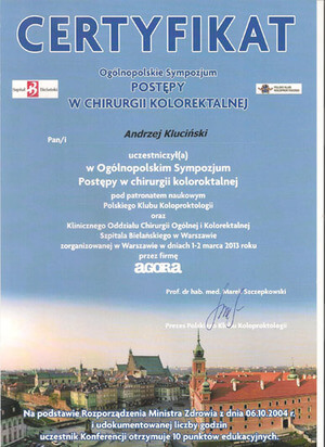 chirurg onkolog Warszawa prywatnie